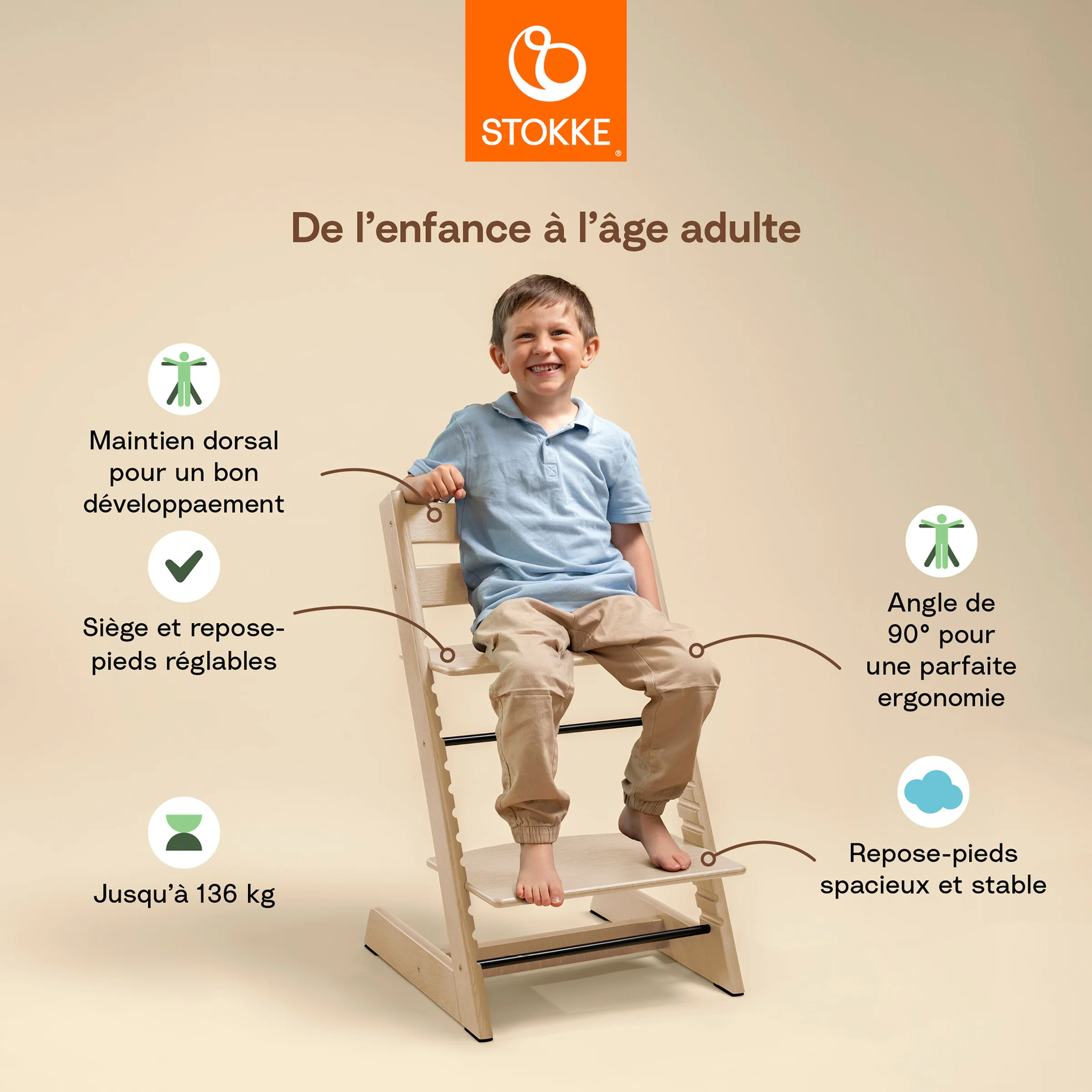 Stokke® - TRIPP TRAPP® Bundle Treppenhochstuhl inkl. Newbornset Light Grey & Babyset Stormgrey / Light Grey