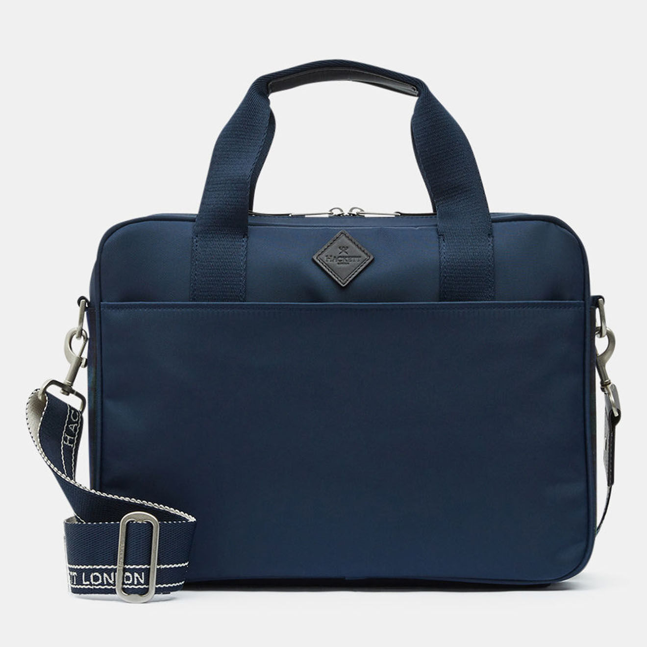 Hackett London Cartable Tartan bleu - 37x27x6 cm