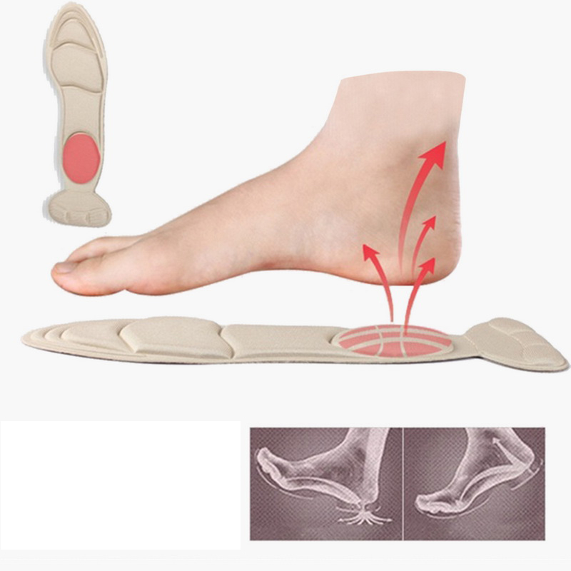 (1 Paar) 7mm Ultraweiche Schaumstoff Pads Schuhsohlen Einlage Anti-Rutsch / Massage Einlagen - Schwarz