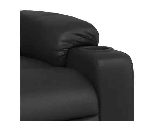 Fauteuil de massage inclinable Noir Similicuir