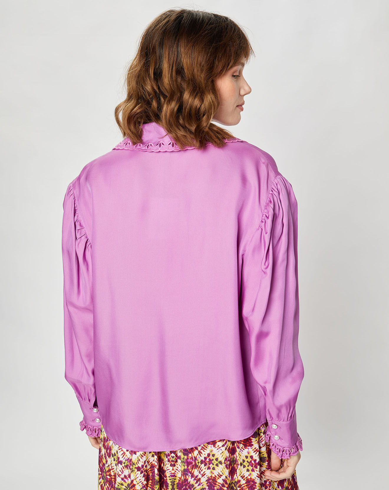 Manoush Chemise en Soie mélangée Doggy lilas