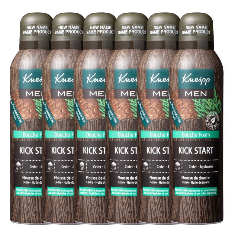 6x Kneipp Douche foam men ceder-jojoba (200 ml)
