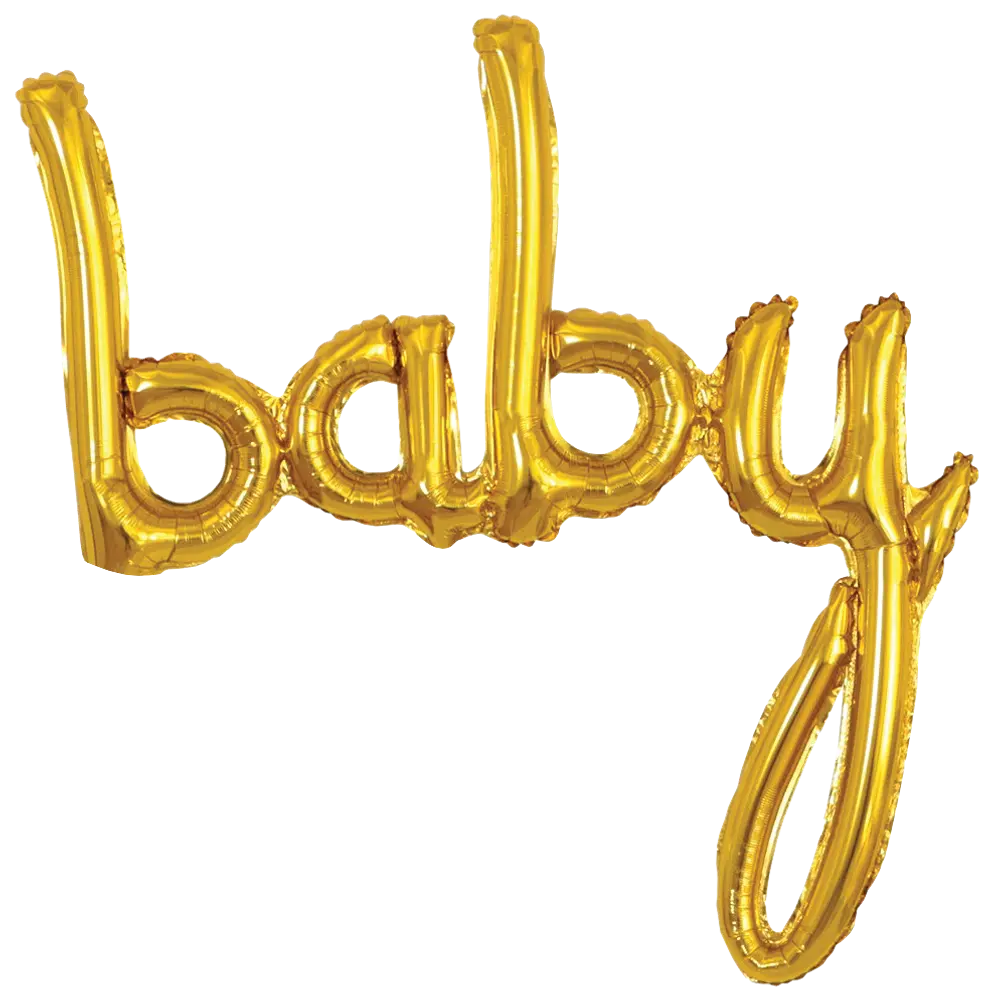 Folieballon 57 cm Baby - Guld