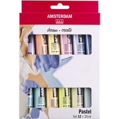 ROYAL TALENS Peinture acrylique AMSTERDAM Pastel, 12 x 20 ml