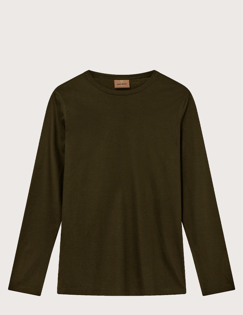 MOS MOSH T-SHIRT HOMME MANCHES LONGUES PERRY KAKI