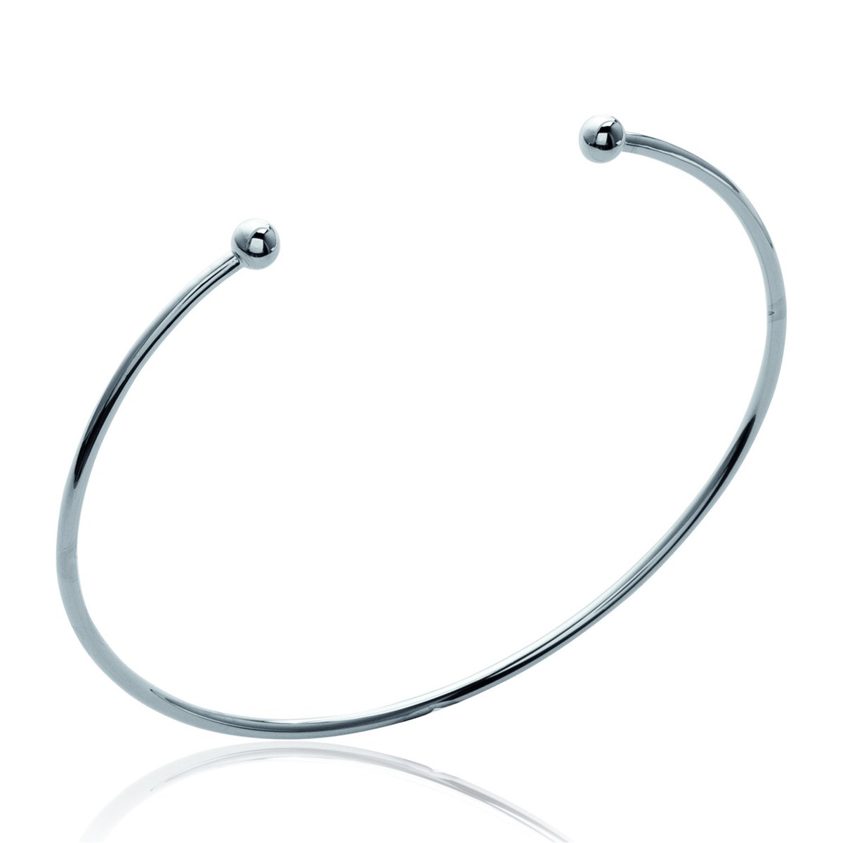 Bracelet jonc Brillaxis minimaliste argent