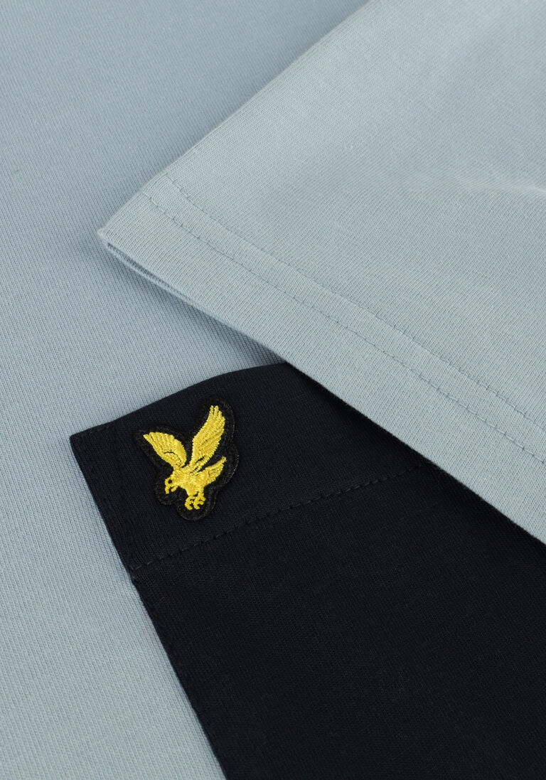 LYLE & SCOTT blauwe lyle & scott t-shirt contrast pocket t-shirt