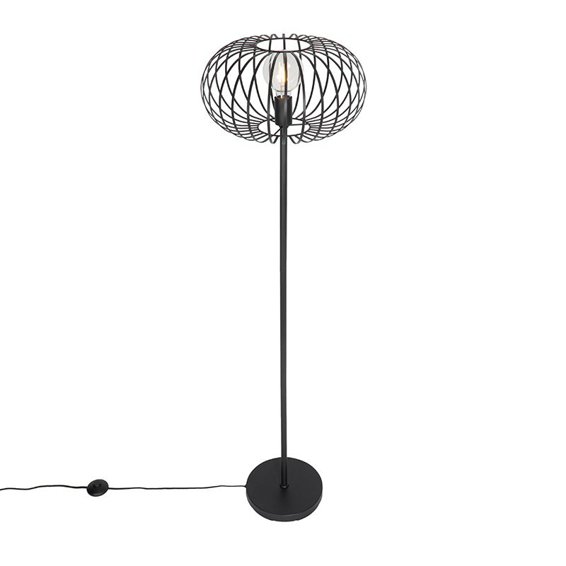Design vloerlamp zwart draad - Johanna
