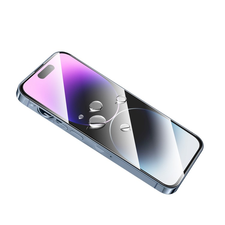 iPhone 14 Pro Max Full-Screen Vollbild Panzer Glas mit Rahmen   Montagerahmen