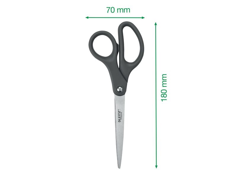 Leitz Schere 18 cm, Titanium Schere für Links- und Rechtshänder