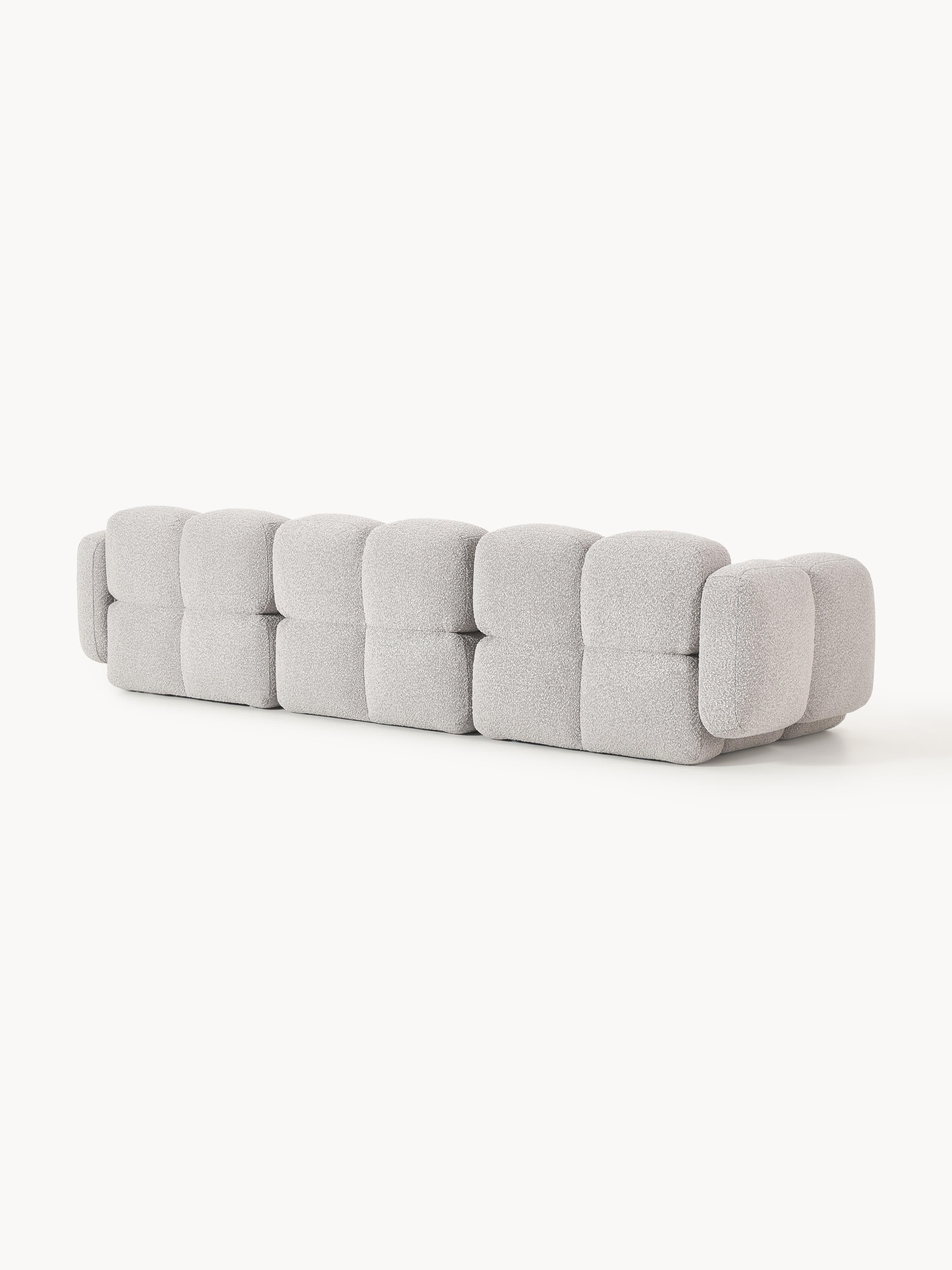 Modulaire bank Tayla (4-zits) van bouclé