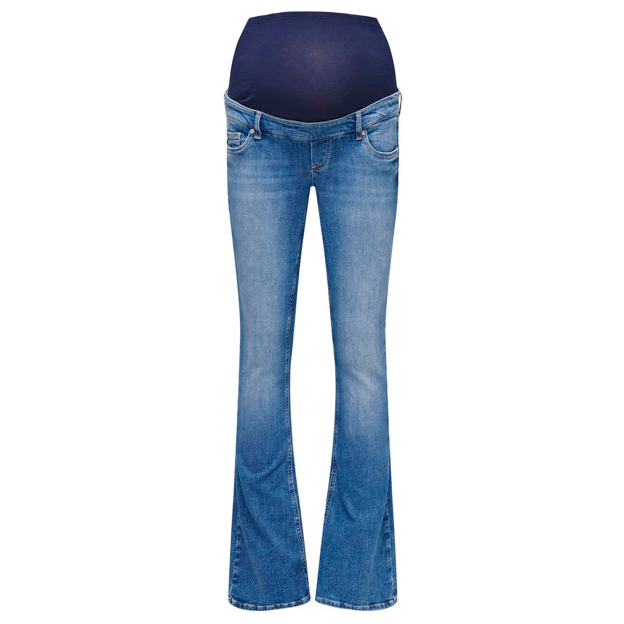 ONLY zwangerschapsjeans lang effen blauw
