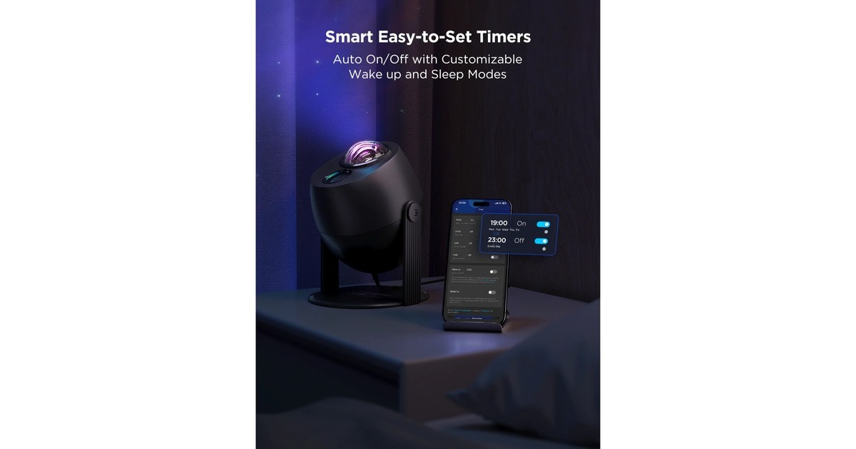 GoveeStar Light Projector sfeerverlichting  (Zwart, 2,4GHz wifi, Bluetooth)