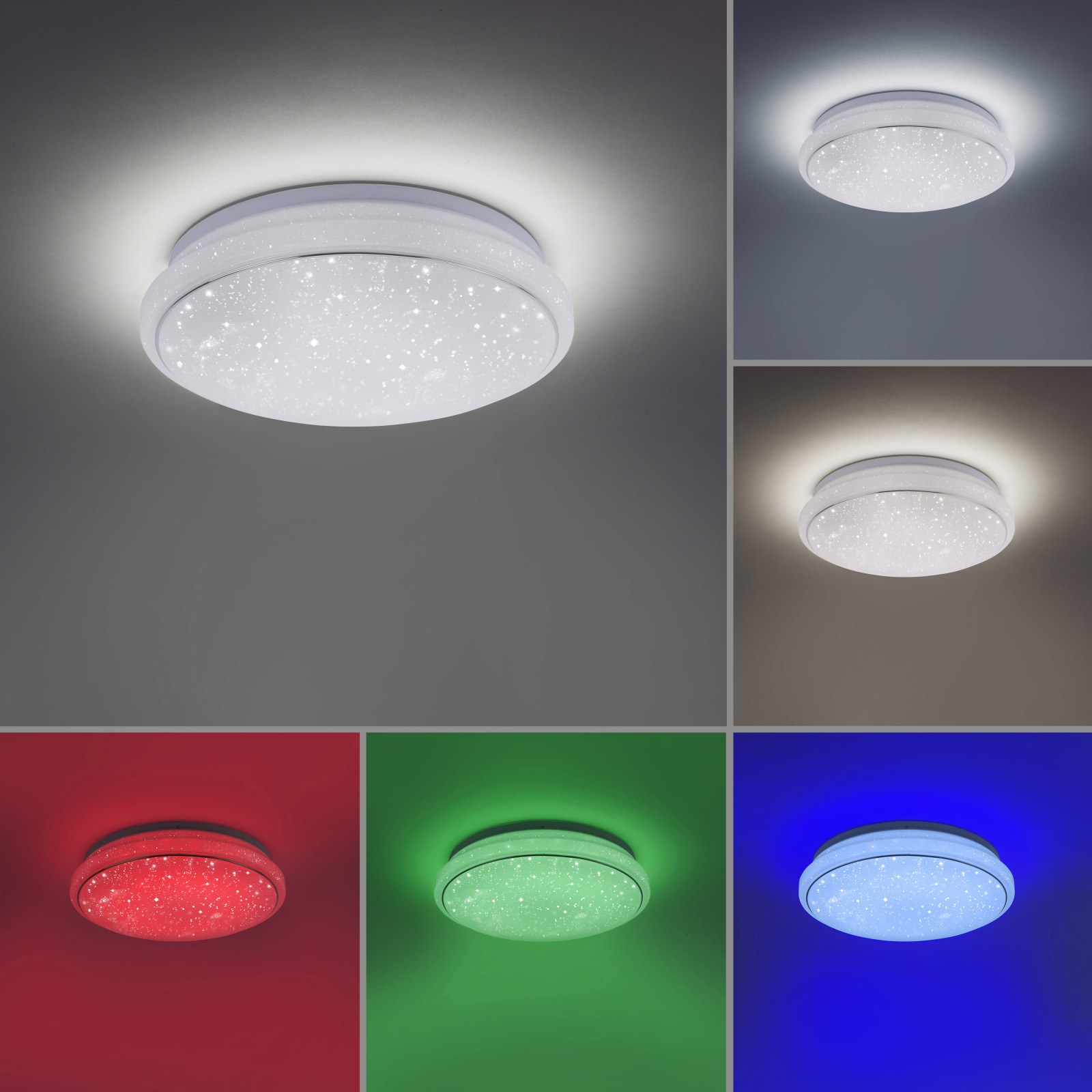 LED-Deckenleuchte - weiß - SmartHome - mit Fernbedienung - 35 cm