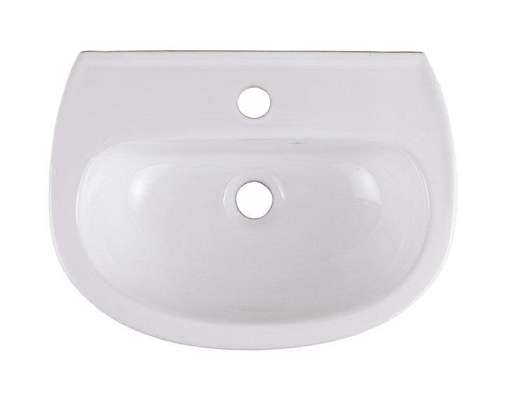 Lave-mains céramique blanc GoodHome Zuari