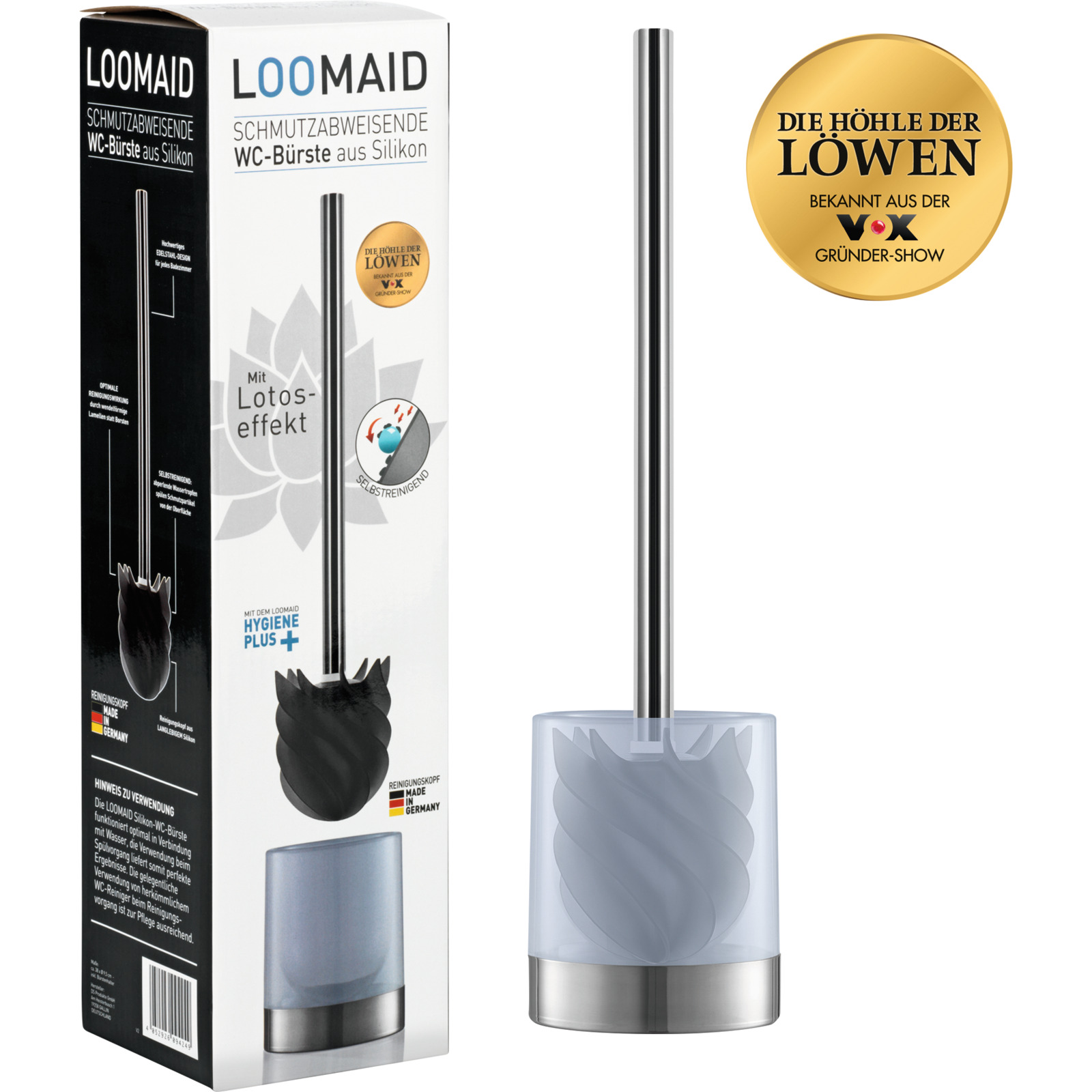 LOOMAID WC-Bürste Silikonkopf Edelstahl