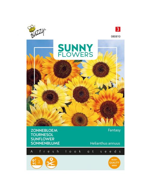 Buzzy Sunny Flowers - Zonnebloem Fantasy - Bloemenzaden - 1 g