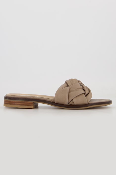 Leder-Sandalen, Flechtriemen, Komfortweite