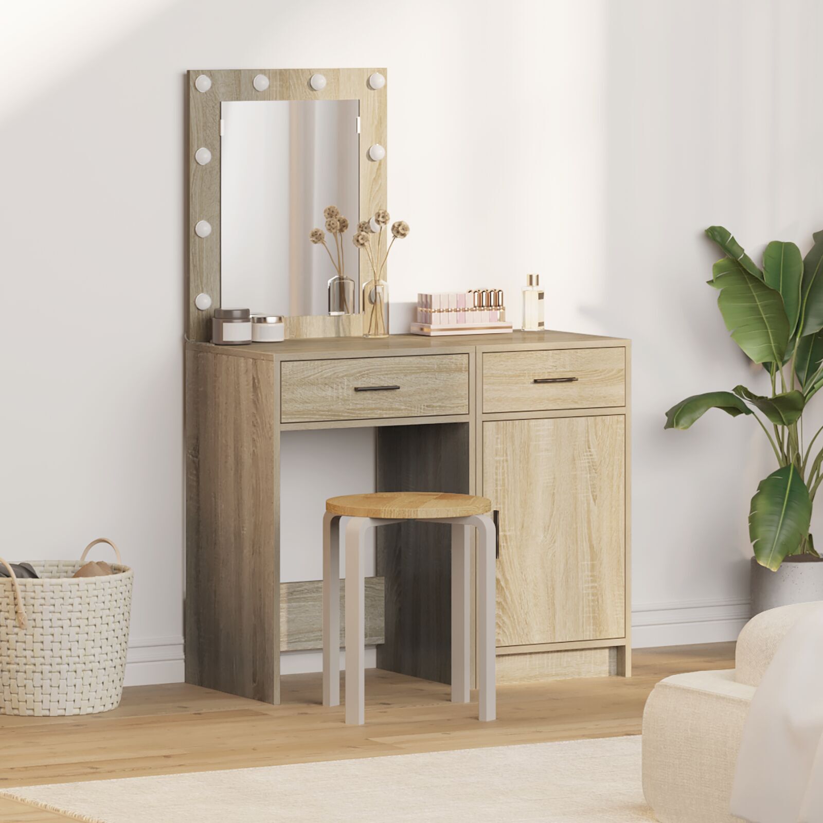 vidaXL Kaptafel 2 st Bruin 50 x 41 x 135 cm Houtsoort