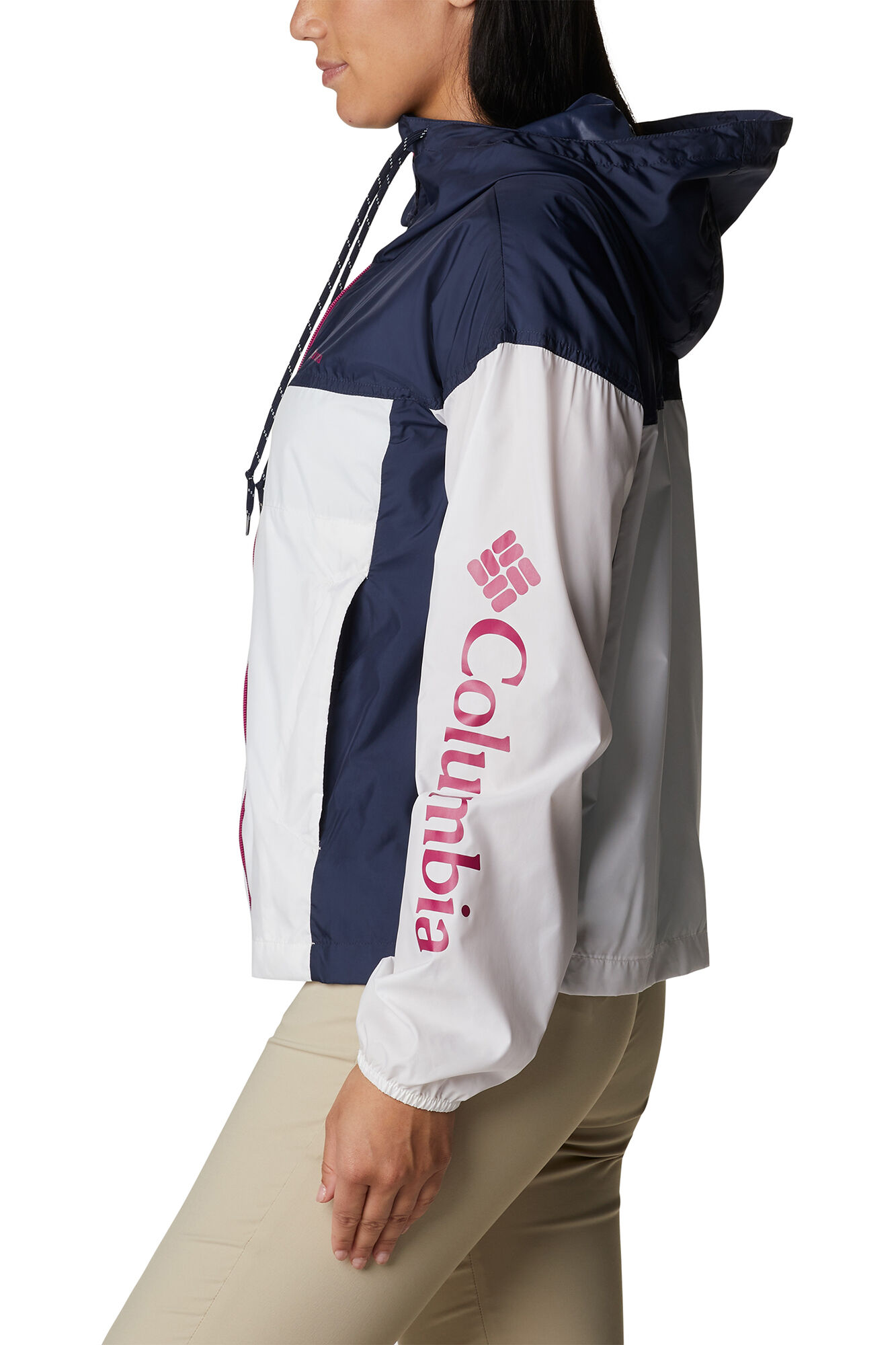 Jaqueta corta-vento feminina Columbia Flash Challenger™ - Nova - Branca
