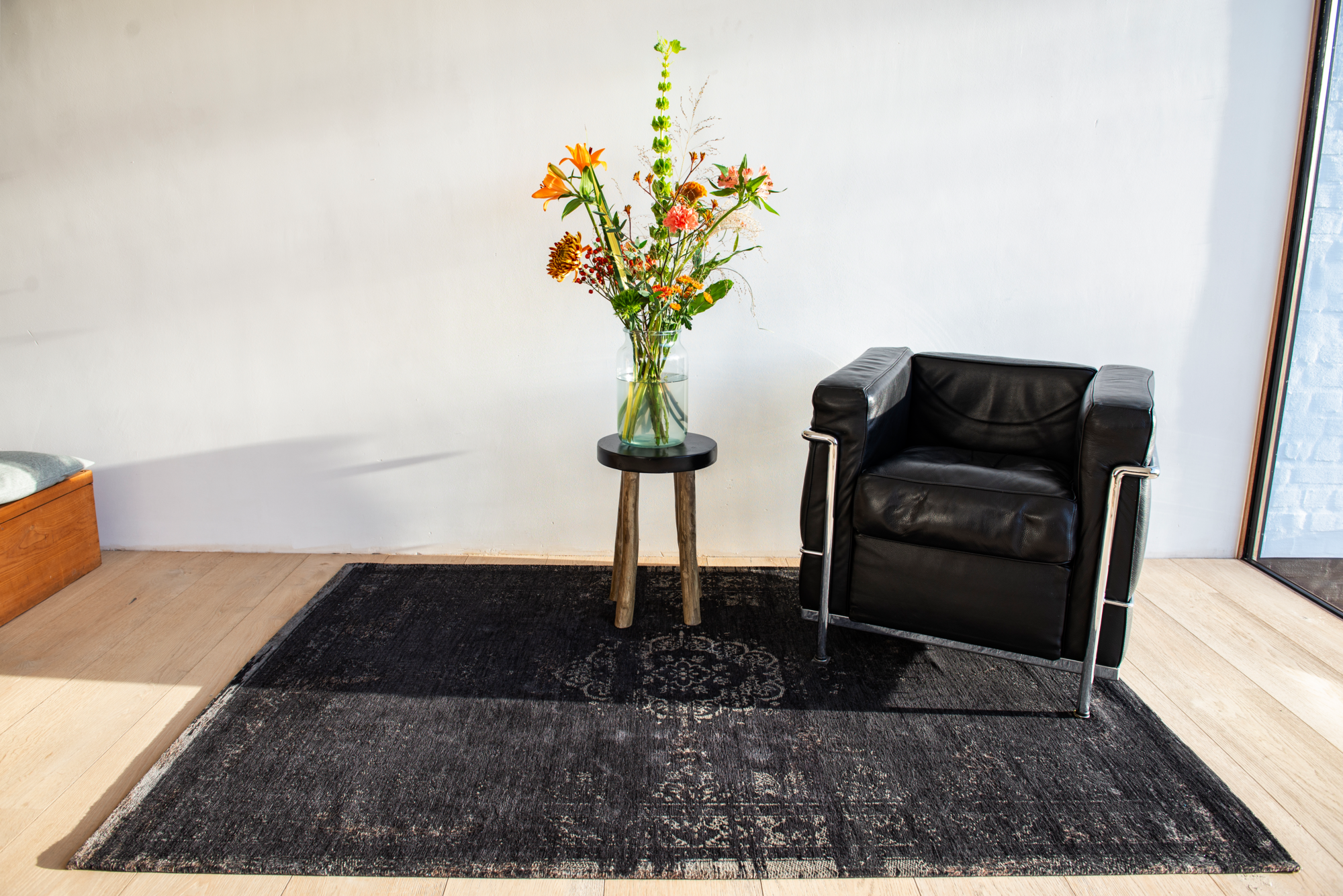Ecorugs vloerkleed Medallion zwart 280x390 cm