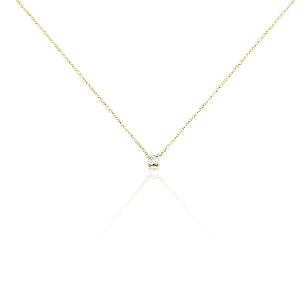 Collier Or Jaune Aphrodite Et Diamant