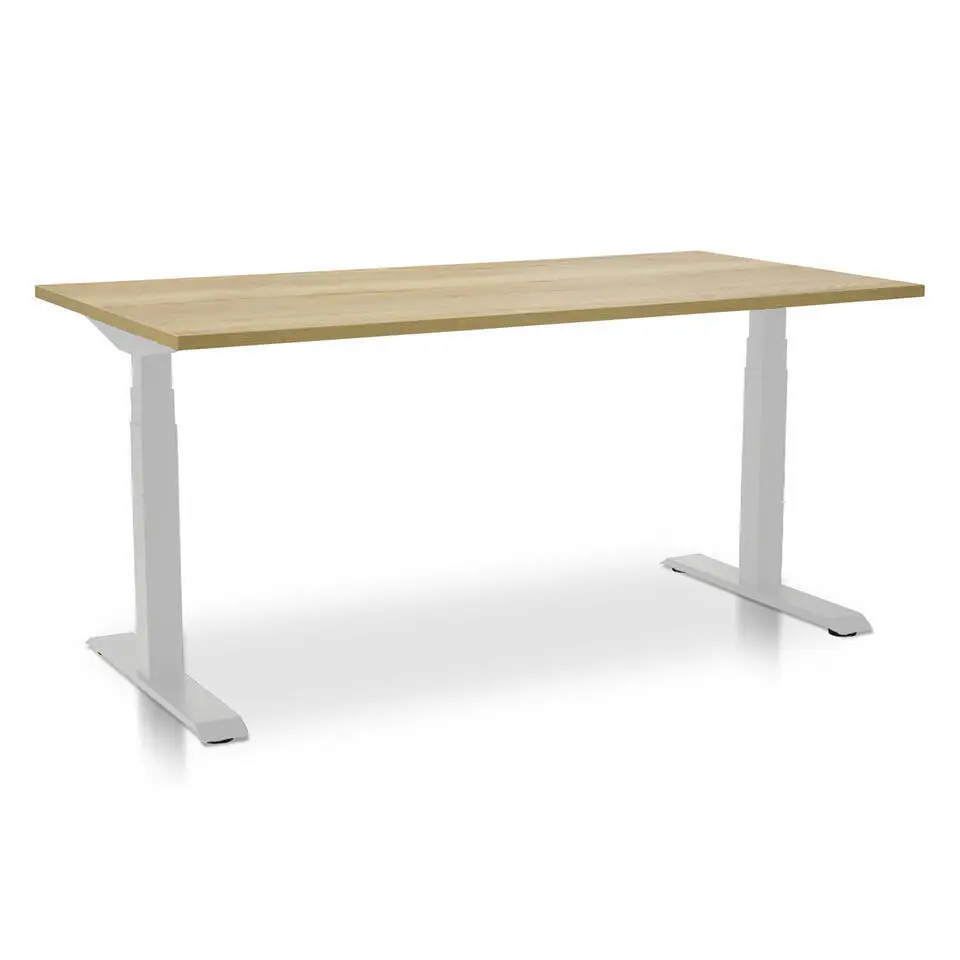 MRC PRO elektrisch ARBO zit-sta bureau - 160x80 cm robuust eiken