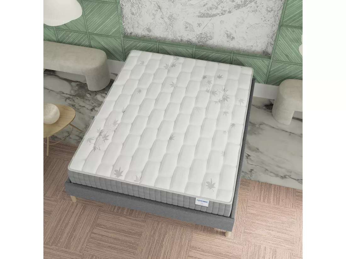 Matelas Ressorts ensachés + mémoire de forme, 160x200cm, 25cm d’épaisseur