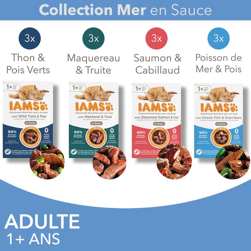 IAMS Delights Adult en sauce 12 x 85 g