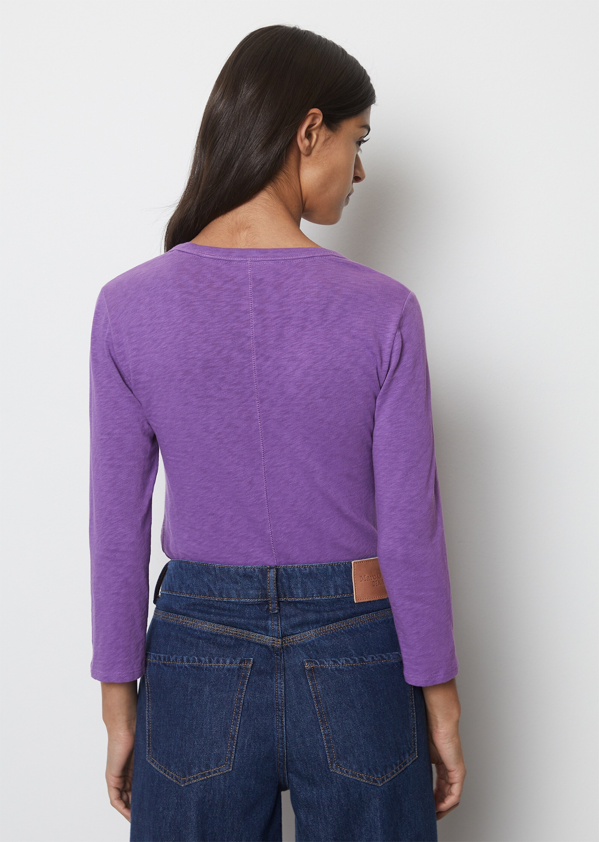 T-Shirt slim aus Slub-Jersey