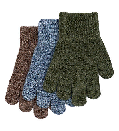 Mikk-Line Handschuhe - Wolle/Polyamid - 3er-Pack - Reisetasche/C
