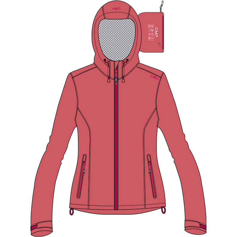 CMP Damen Rain Fix Hoodie Jacke