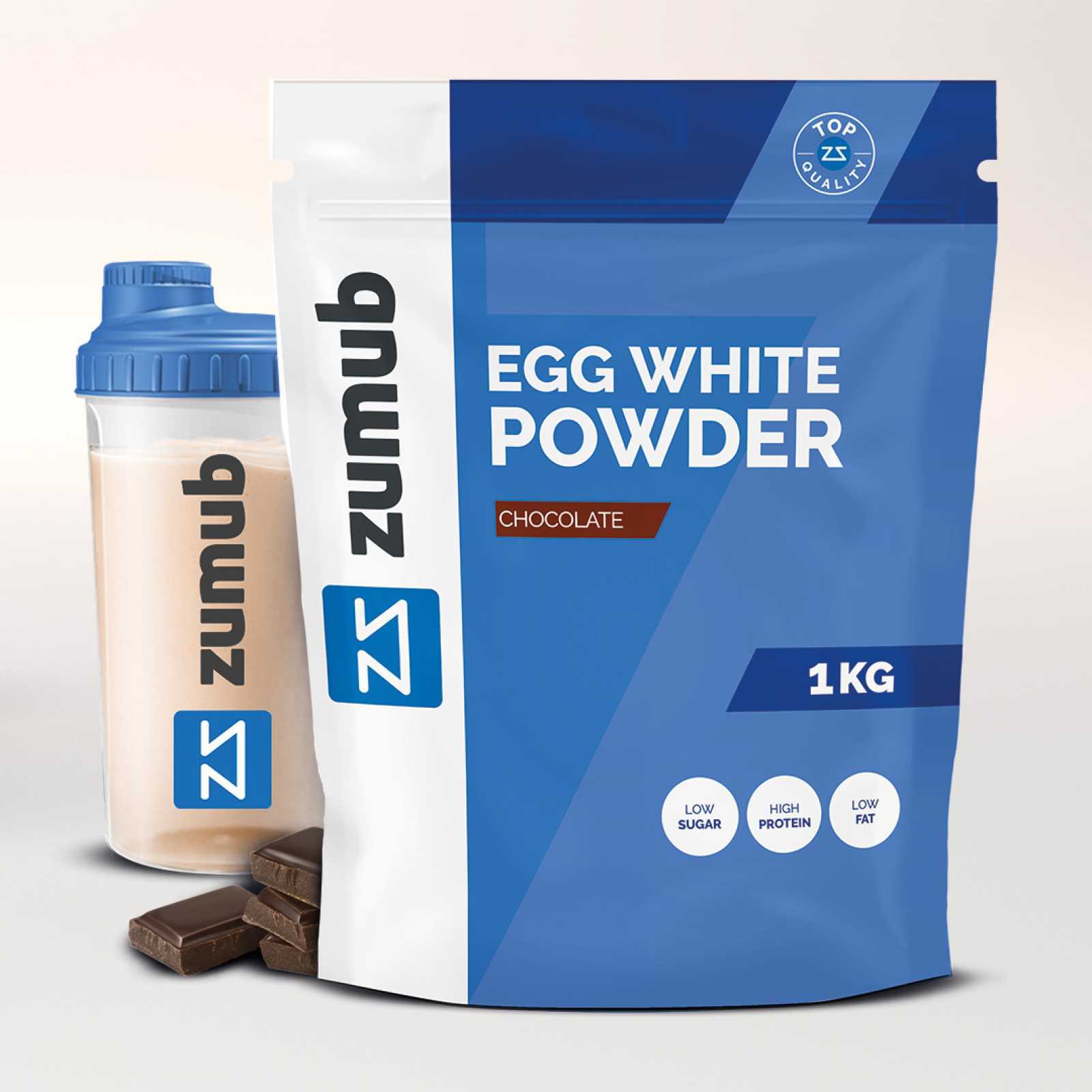 Proteína em pó de clara de ovo Zumub 500g