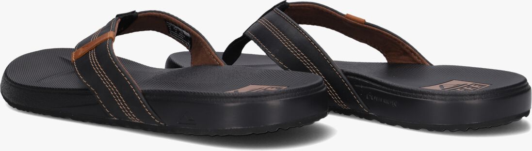 REEF zwarte reef teenslippers cushion phantom