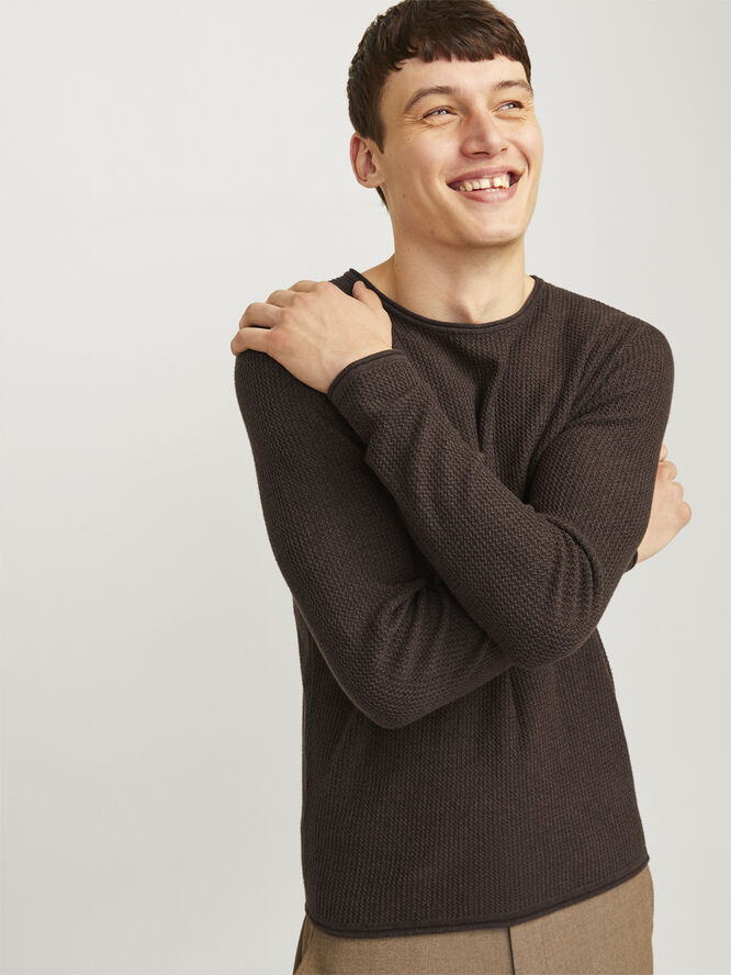 Jack & Jones JJECOOPER KNIT CREW NECK NOOS Mulch