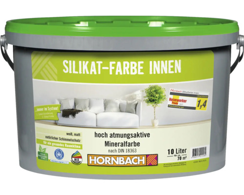 HORNBACH Silicaatverf Minerale Verf Interieur Wit 10 l