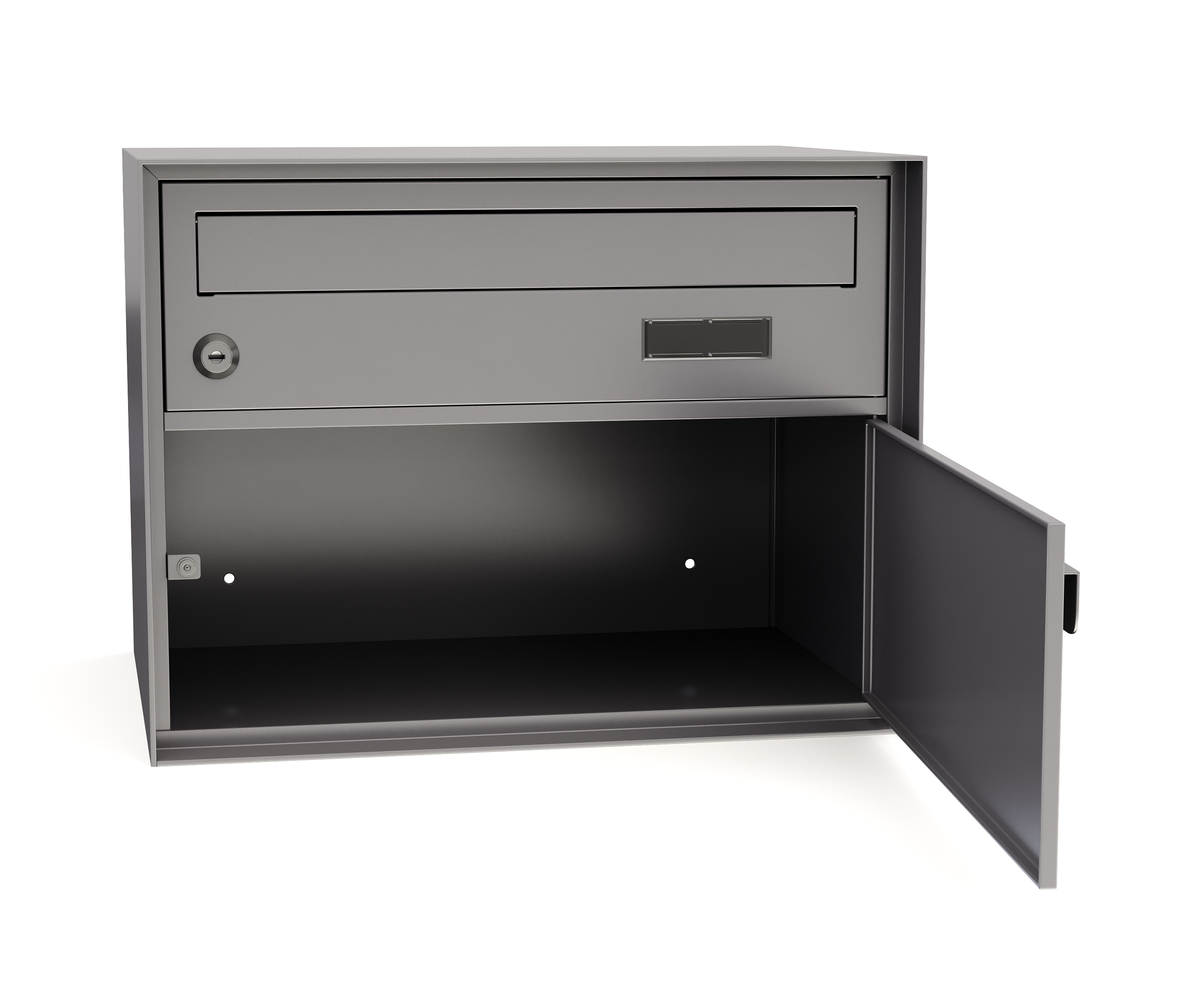 Briefkasten 41 x 31 cm grau