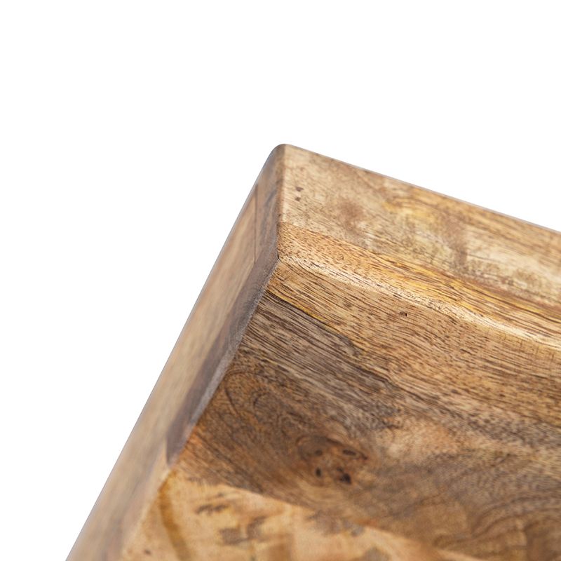Industriële spot donkergrijs met mango hout 3-lichts - Mangoes