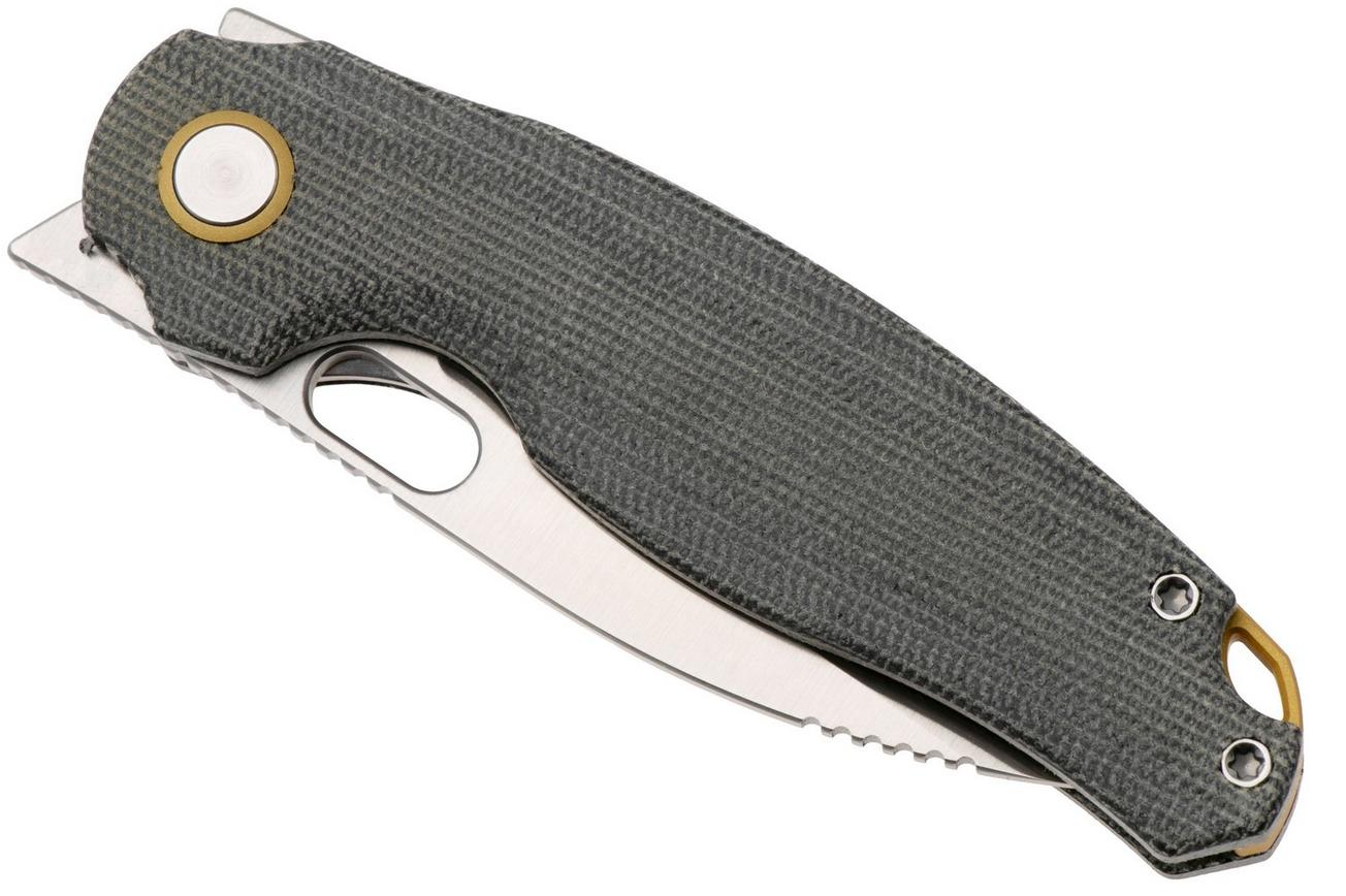 Kizer Vanguard Seagull V3770A1 Satin 14C28N, Gray Micarta, zakmes
