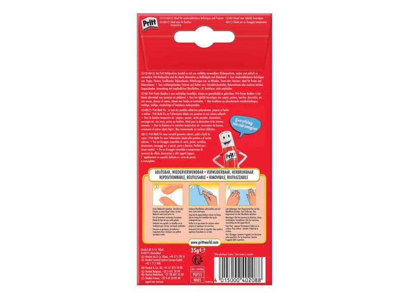Pritt Klebepad Poster Buddies Multifix 65 Stück Multi-Fix Haftpunkte: Praktische Klebepads zum Befestigen von Postern, Papieren & Fotos