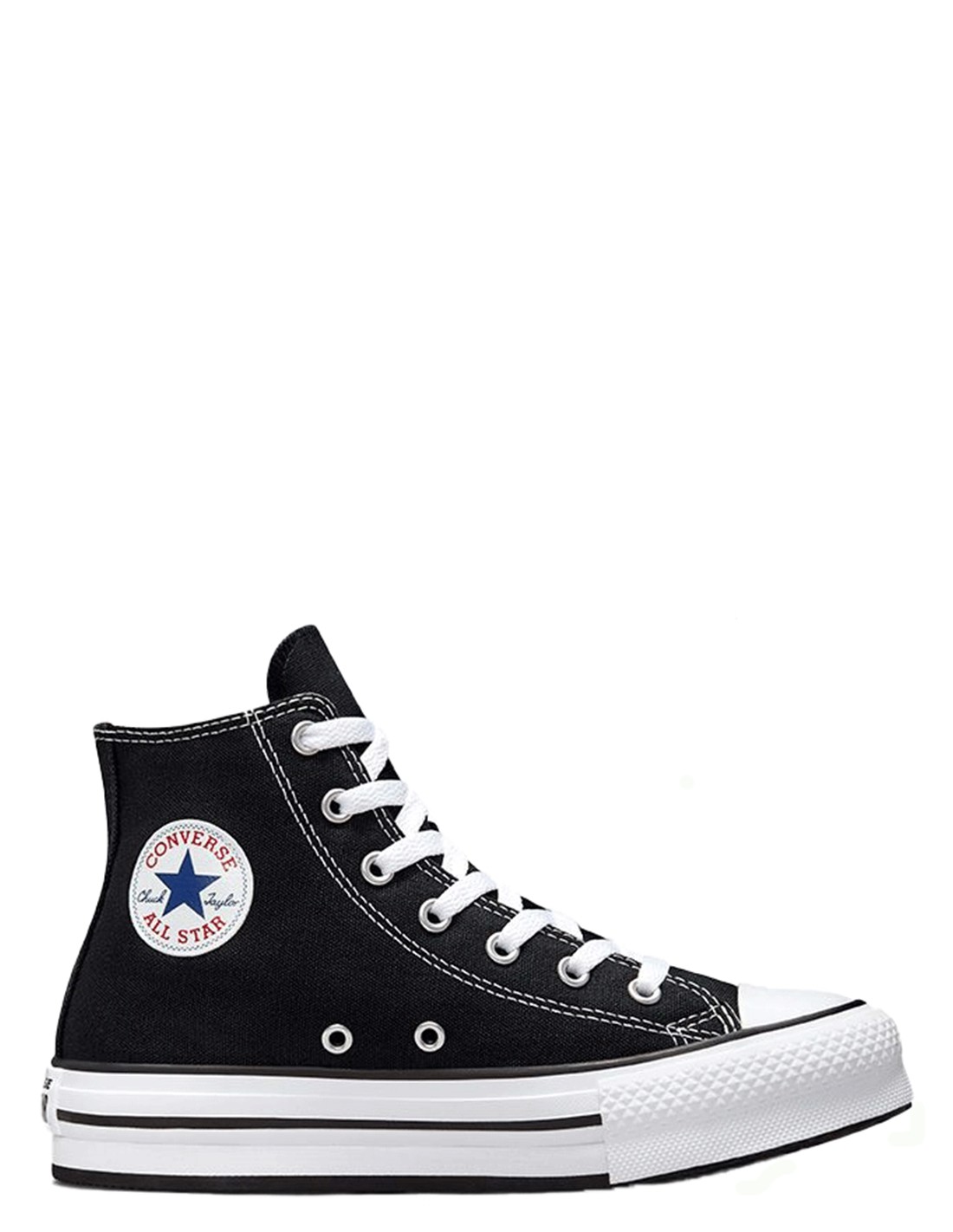 converse sneakers compensées montantes femme eva lift hi noir