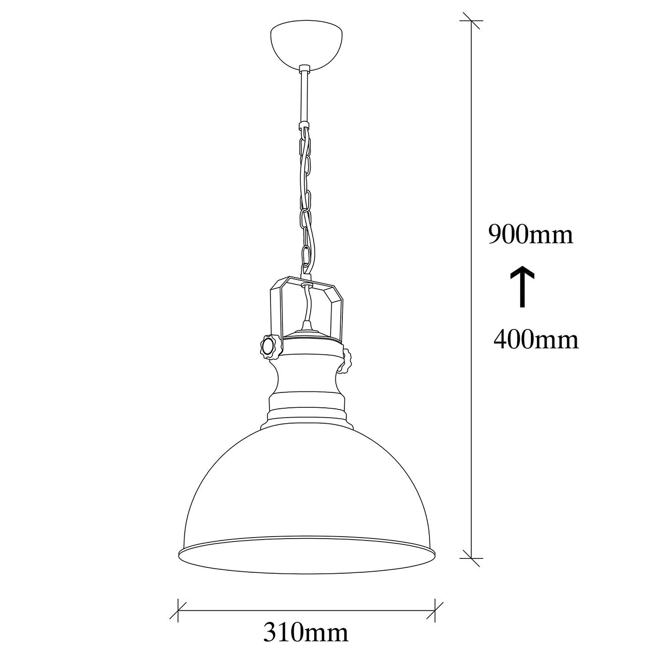 Opviq Suspension Saglam antique - 31x85 cm