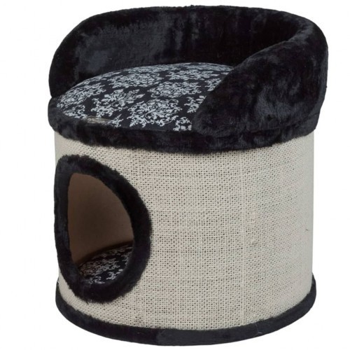 Barril arranhador de gato preto
