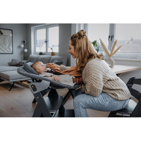 Chaise haute Alpha Newborn Set plus - Gris foncé - HAUCK