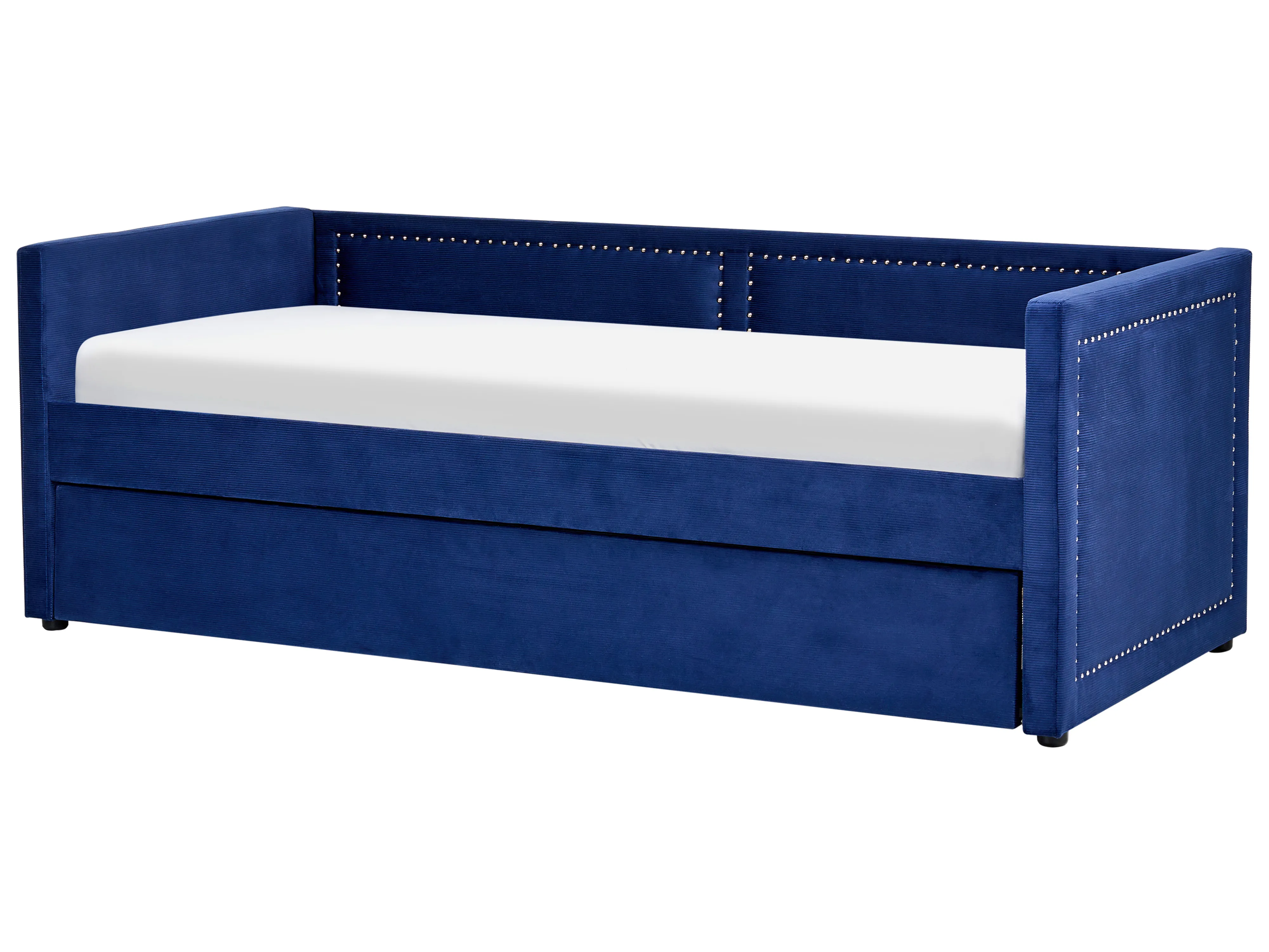 Onderschuifbed Corduroy MIMIZAN 90 x 200 cm Marineblauw