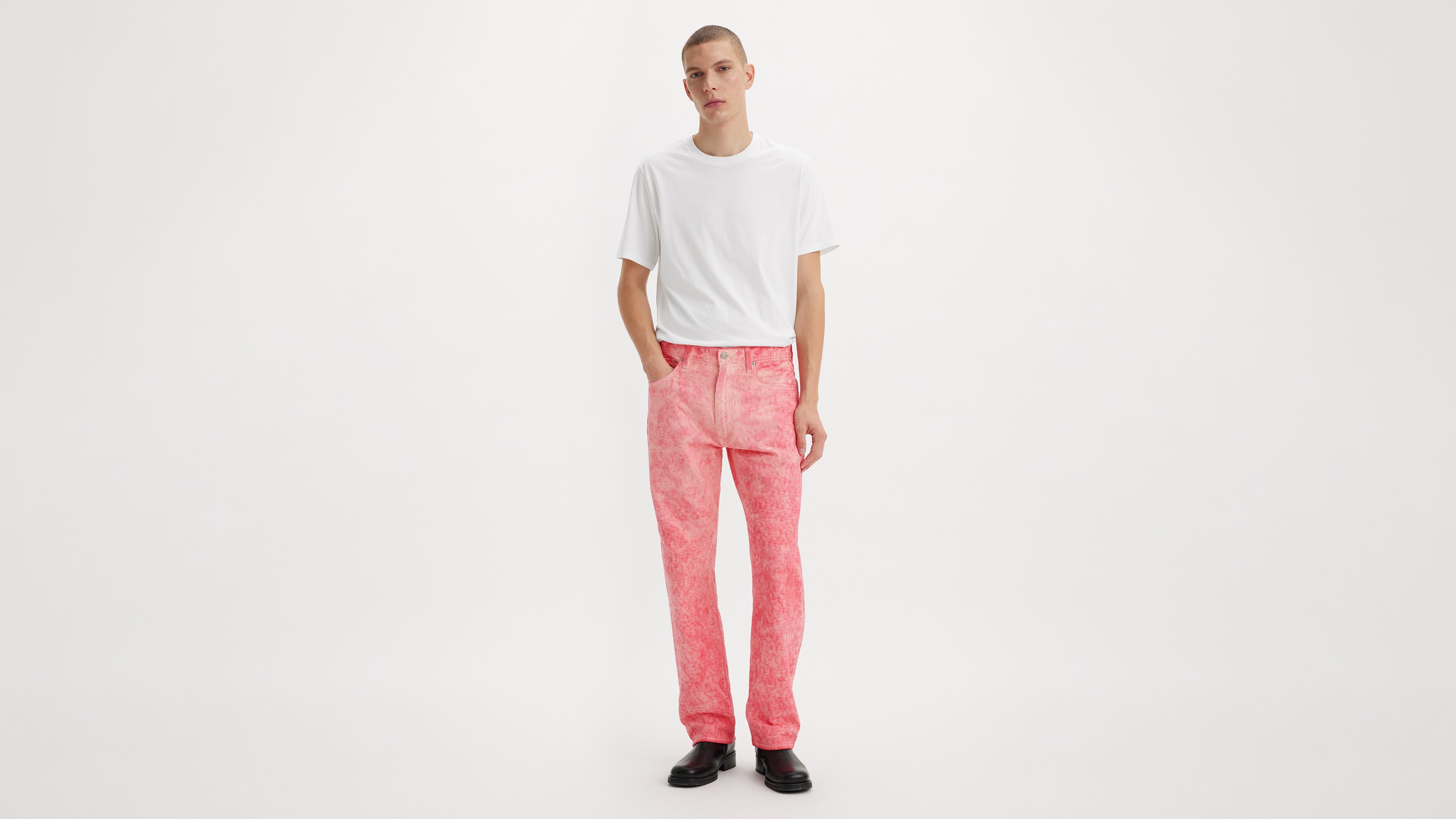 Jean jacquard Stussy & Levi's® - Pink Two Tone Garment Dye - Rose