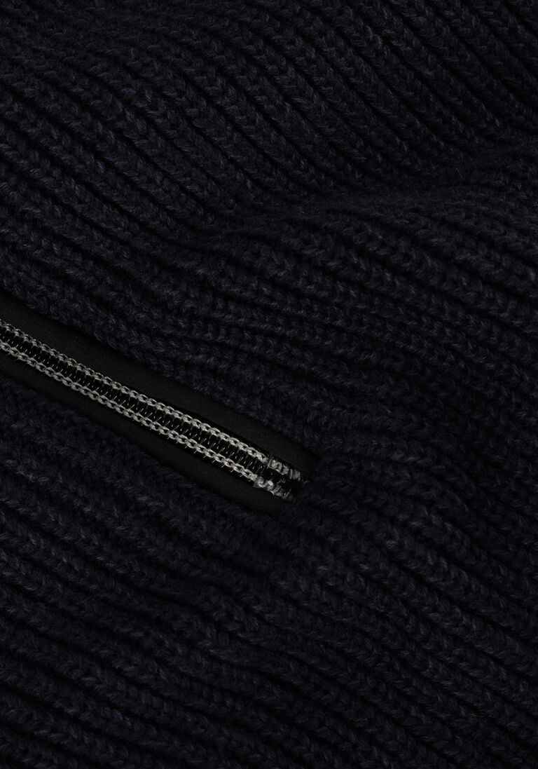 VANGUARD donkerblauwe vanguard trui half zip collar cotton mouline