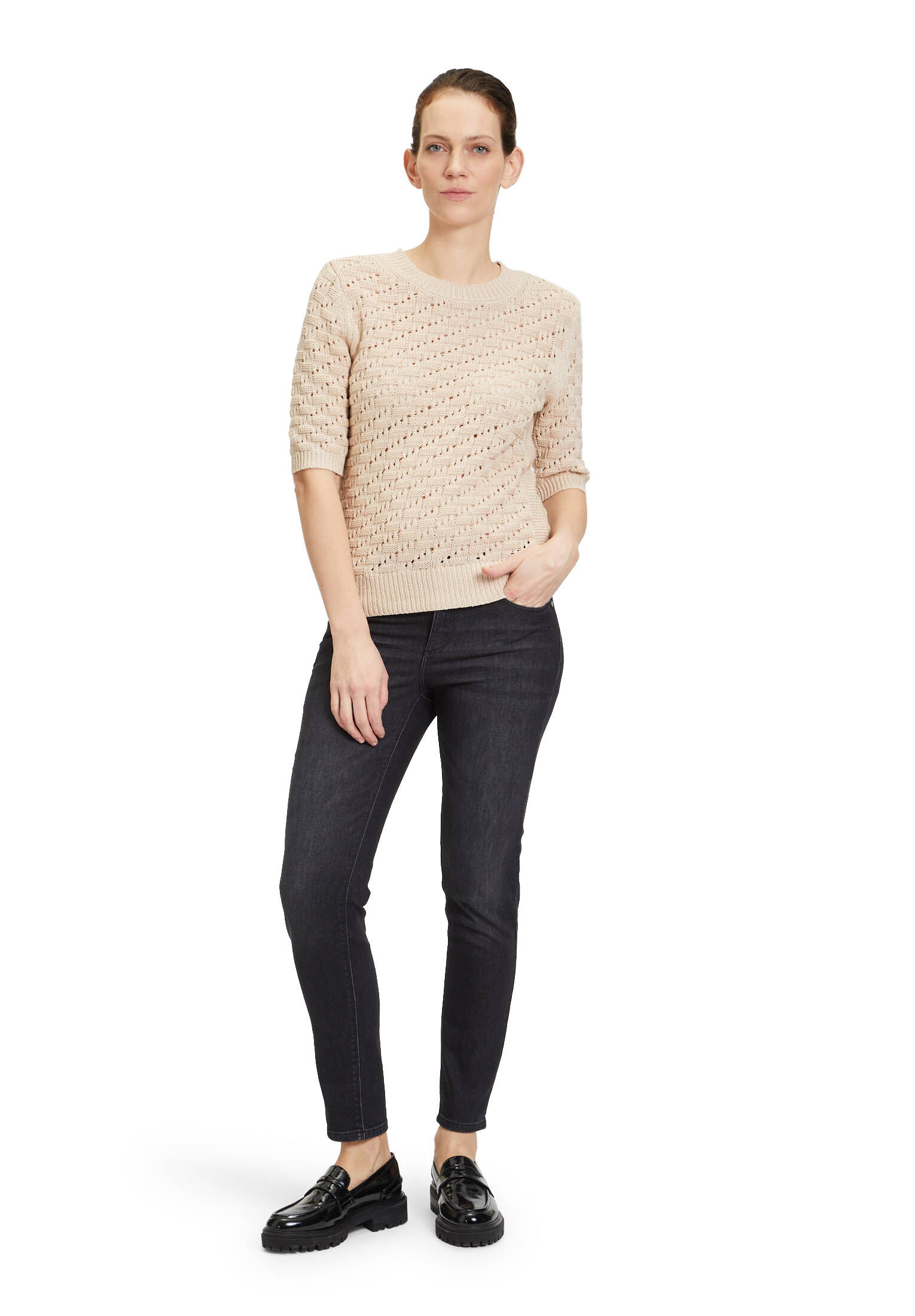 Betty & Co| Damen Strickpullover mit Rundhalsausschnitt