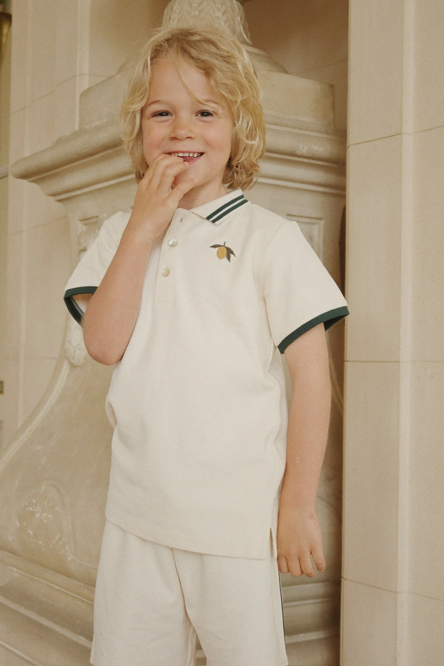 Florian polo - antique white - 12M