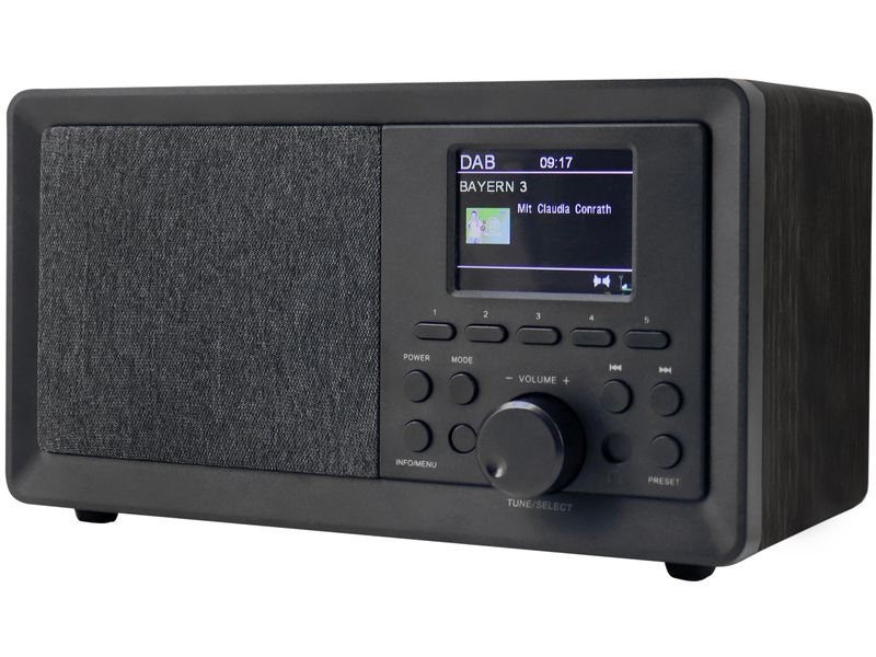 soundmaster DAB  Radio DAB350SW Schwarz DAB /UKW-RDS Radio im Holzgehäuse